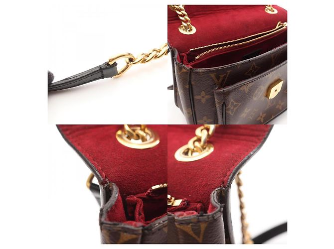 Borsa a Spalla Passy Louis Vuitton Marrone Nero - vista 10