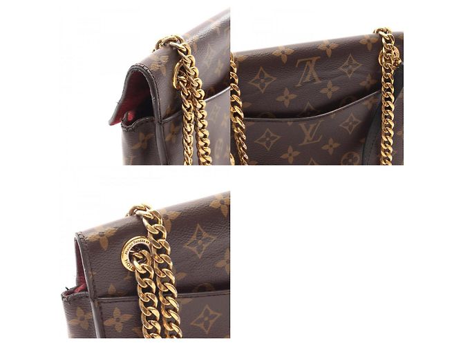Borsa a Spalla Passy Louis Vuitton Marrone Nero - vista 11
