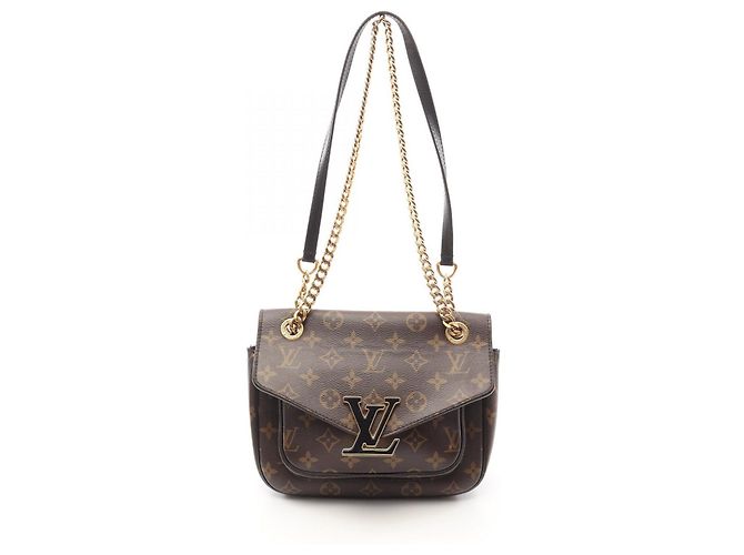 Borsa a Spalla Passy Louis Vuitton Marrone Nero - vista 2