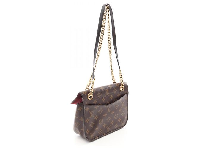Borsa a Spalla Passy Louis Vuitton Marrone Nero - vista 3