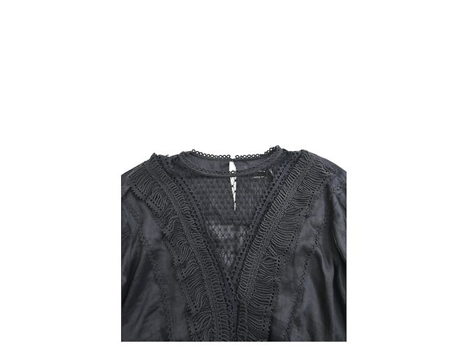 Isabel Marant Rowina Mini Kleid aus schwarzem Ramie - Ansicht 10