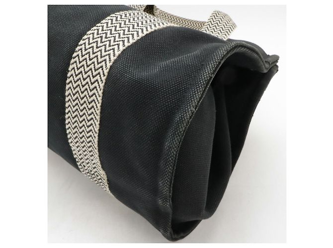 Hermès Handtasche aus Canvas Cannes PM Hermes Schwarz - Ansicht 3