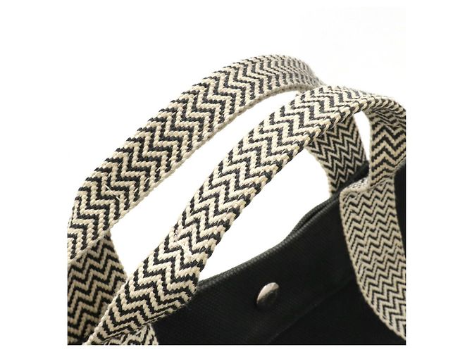 Hermès Handtasche aus Canvas Cannes PM Hermes Schwarz - Ansicht 4