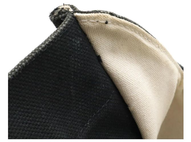 Hermès Handtasche aus Canvas Cannes PM Hermes Schwarz - Ansicht 6