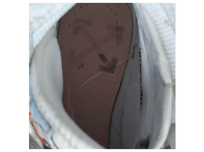 Off White Sneakers alte Off-White 3.0 Off-Court in pelle bianca Grigio - vista 10