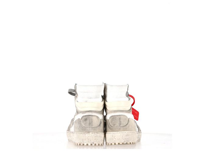 Off White Sneakers alte Off-White 3.0 Off-Court in pelle bianca Grigio - vista 15
