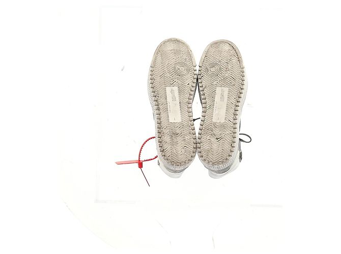 Off White Sneakers alte Off-White 3.0 Off-Court in pelle bianca Grigio - vista 16