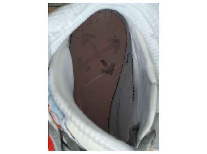 Off White Sneakers alte Off-White 3.0 Off-Court in pelle bianca Grigio - vista 20