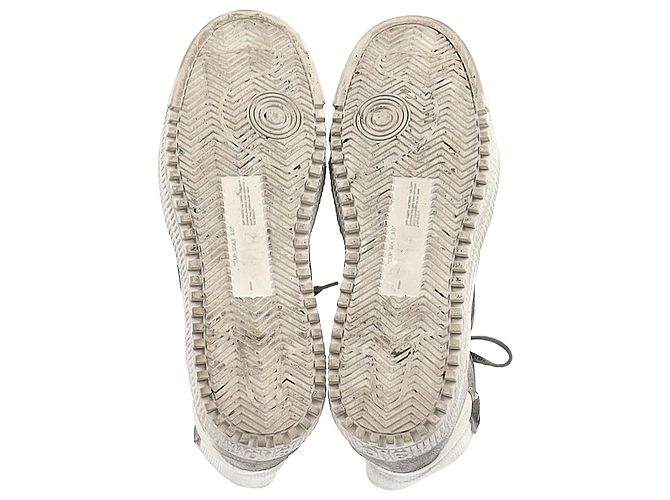 Off White Sneakers alte Off-White 3.0 Off-Court in pelle bianca Grigio - vista 6