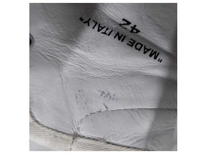Off White Sneakers alte Off-White 3.0 Off-Court in pelle bianca Grigio - vista 9