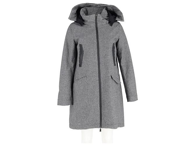 Herno Houndstooth Coat in Multicolor Wool - view 4