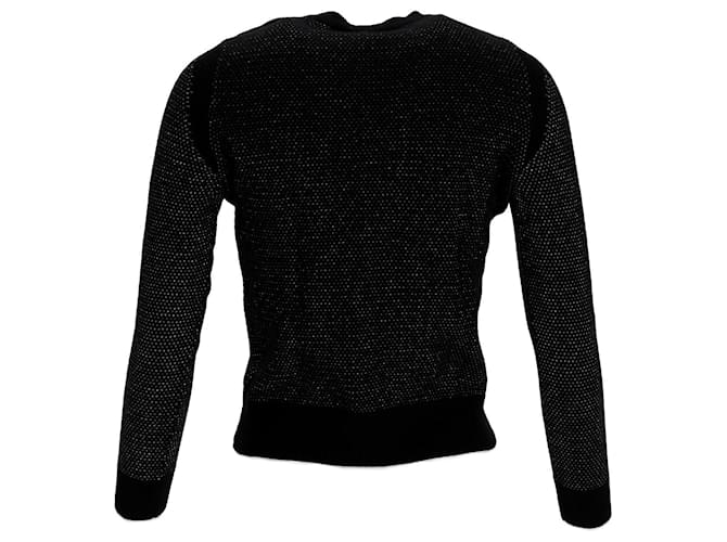 Apc Schwarzer Merinowollpullover mit glitzernden Knöpfen A.P.C. - Ansicht 8