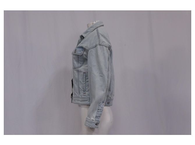 Acne Studios Button-Down-Jacke aus blauem Baumwoll-Denim - Ansicht 10