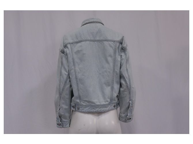 Acne Studios Button-Down-Jacke aus blauem Baumwoll-Denim - Ansicht 11