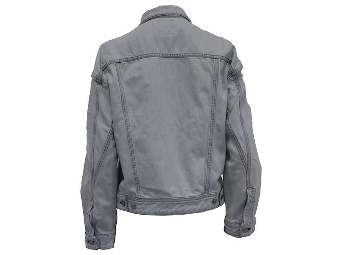 Acne Studios Button-Down-Jacke aus blauem Baumwoll-Denim - Ansicht 5