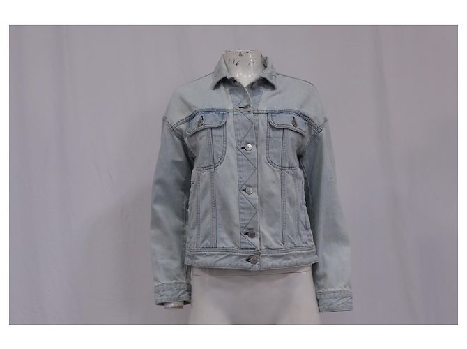 Acne Studios Button-Down-Jacke aus blauem Baumwoll-Denim - Ansicht 7