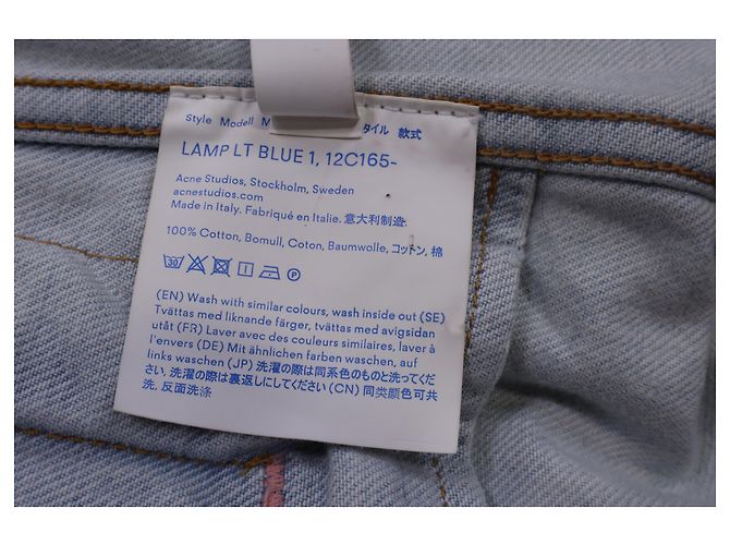 Acne Studios Button-Down-Jacke aus blauem Baumwoll-Denim - Ansicht 8