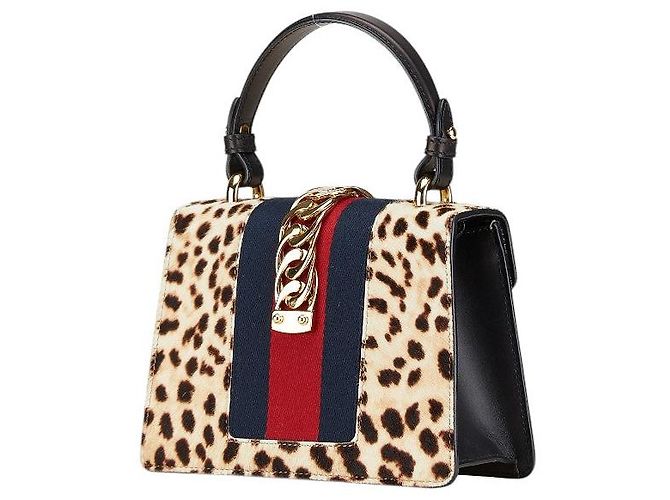 Borsa 2 in 1 Gucci Harako Sylvie Leopardo 470270 Marrone Beige - vista 3