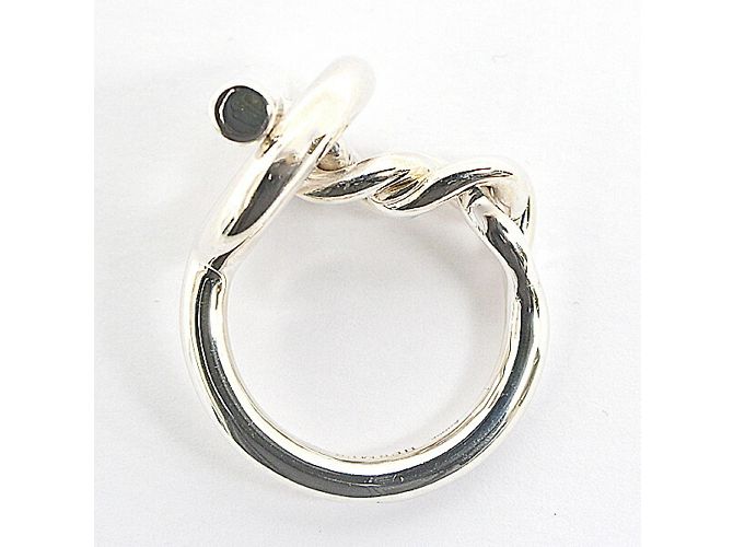 Ring Hermès Anel Croisette Masculino Hermes Prata - vista 3