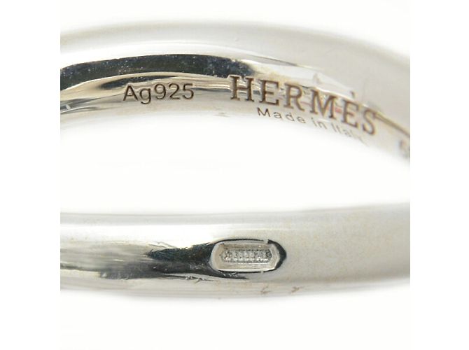 Ring Hermès Anel Croisette Masculino Hermes Prata - vista 6