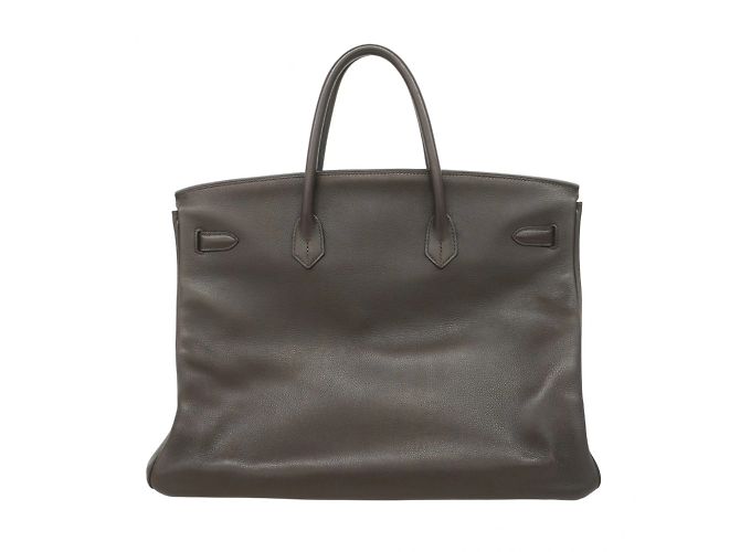 Sac à main Hermès Birkin 40 en chocolat - vue 18