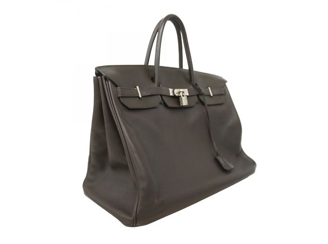 Sac à main Hermès Birkin 40 en chocolat - vue 2