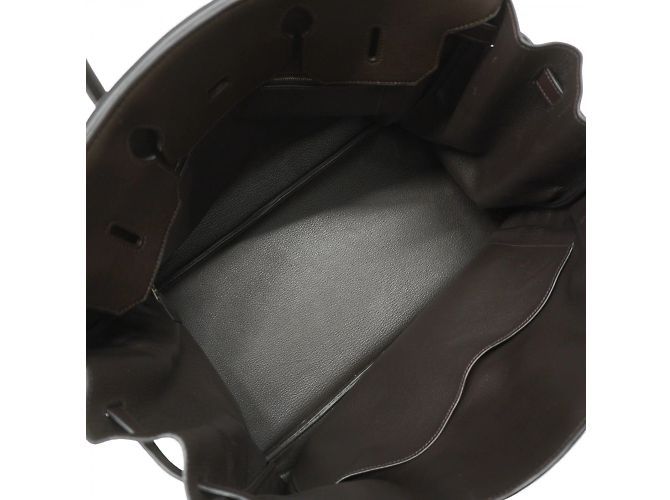 Sac à main Hermès Birkin 40 en chocolat - vue 4