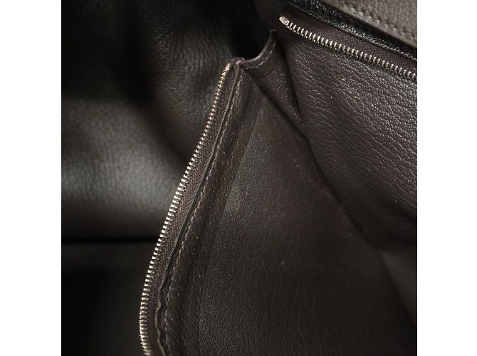 Sac à main Hermès Birkin 40 en chocolat - vue 6