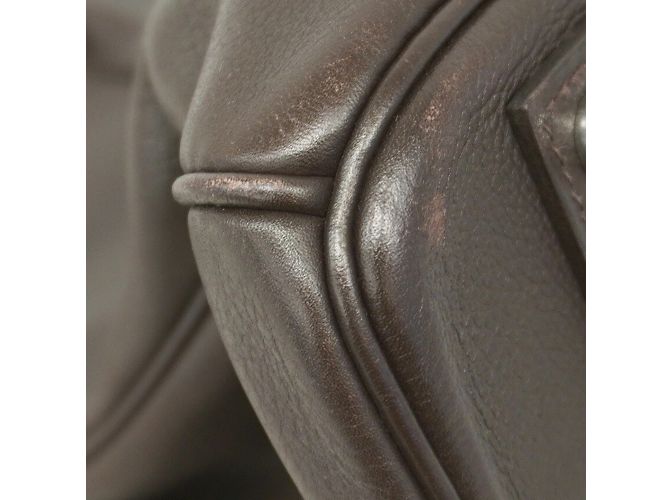 Sac à main Hermès Birkin 40 en chocolat - vue 7