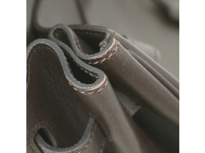 Sac à main Hermès Birkin 40 en chocolat - vue 8