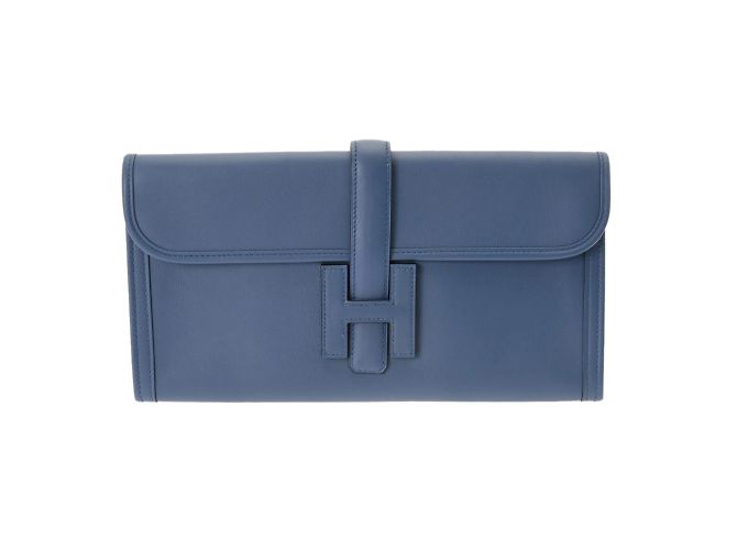 Hermès Borsa Clutch Hermes Jige Elan 29 in Agata Blu - vista 2