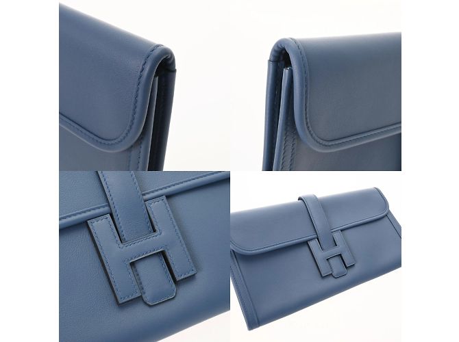 Hermès Borsa Clutch Hermes Jige Elan 29 in Agata Blu - vista 9