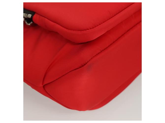 PRADA Borsa a mano in nylon rosso argento Auth 123522V - vista 9