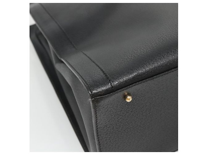 Borsa a mano in pelle Gucci Bamboo nera e oro 002 1186 0259 Auth mr1334 Nero D'oro - vista 16