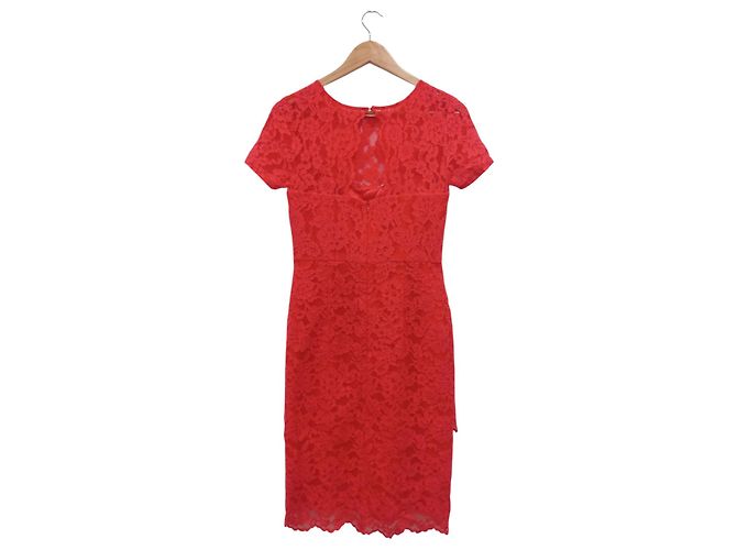 Autre Marque Rotes durchbrochenes Kleid Größe .36 1.2.3 - Ansicht 3