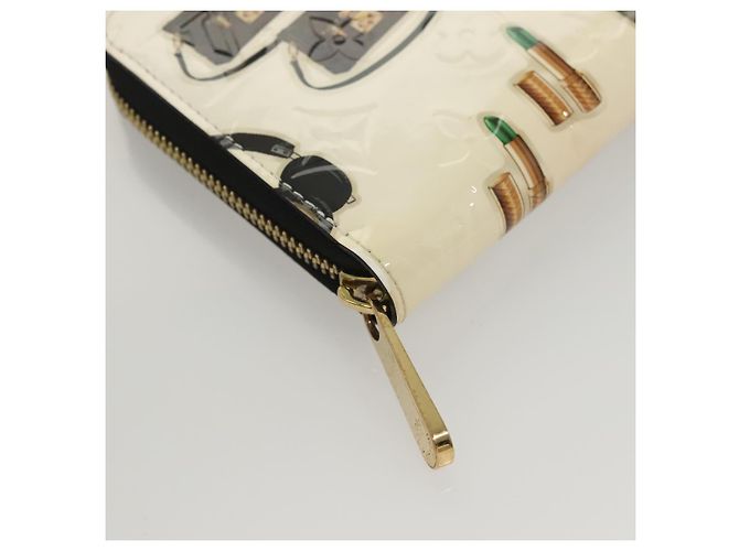 LOUIS VUITTON Monogram Vernis Nicolas Ghesquire Zippy Wallet M50370 Auth 119251 Bianco - vista 14