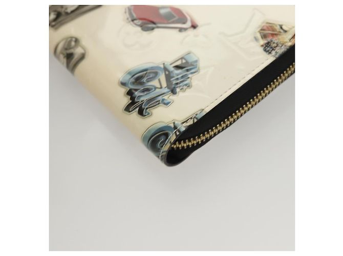 LOUIS VUITTON Monogram Vernis Nicolas Ghesquire Zippy Wallet M50370 Auth 119251 Bianco - vista 15