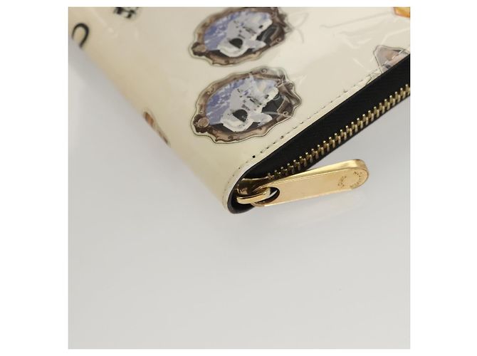 LOUIS VUITTON Monogram Vernis Nicolas Ghesquire Zippy Wallet M50370 Auth 119251 Bianco - vista 17