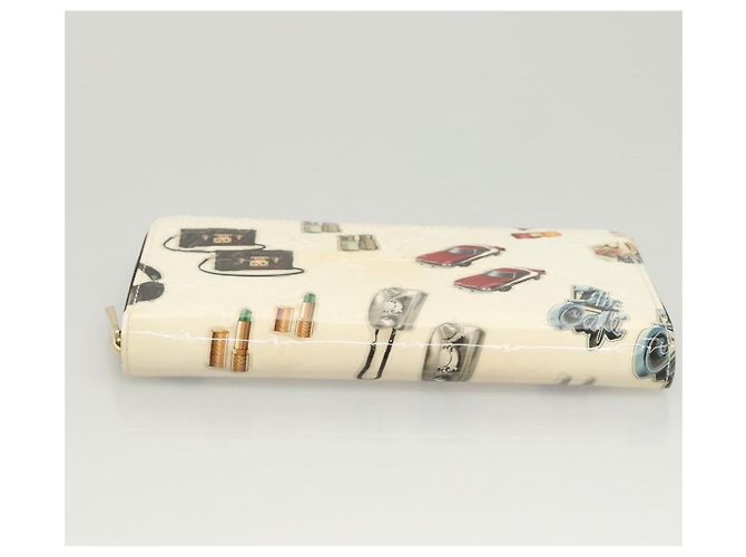 LOUIS VUITTON Monogram Vernis Nicolas Ghesquire Zippy Wallet M50370 Auth 119251 Bianco - vista 6