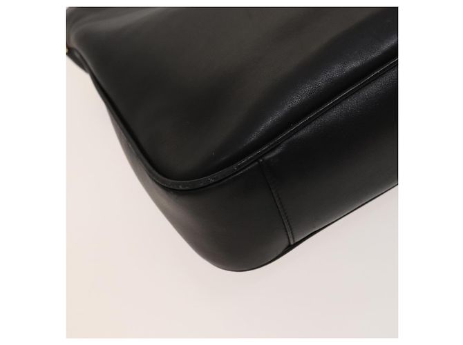Borsa a mano in pelle GUCCI Bamboo 2 vie nera oro 001 1638 Auth ep9053 Nero D'oro - vue 14