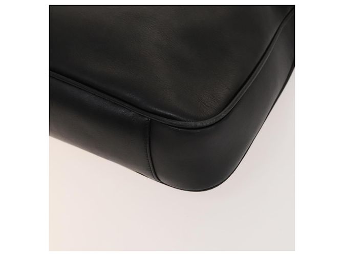 Borsa a mano in pelle GUCCI Bamboo 2 vie nera oro 001 1638 Auth ep9053 Nero D'oro - vue 15