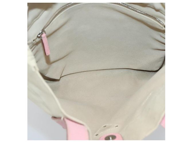 PRADA Tote Bag aus Canvas Beige Silber Authentisch 126135 - Ansicht 10