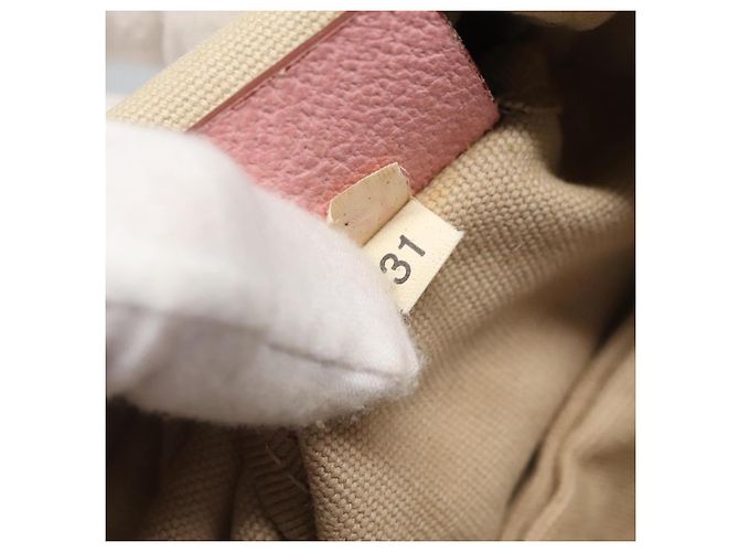 PRADA Tote Bag aus Canvas Beige Silber Authentisch 126135 - Ansicht 12