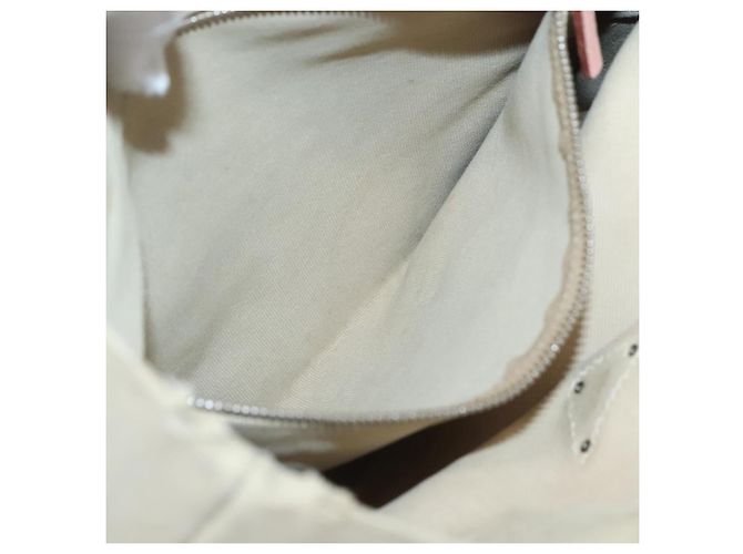 PRADA Tote Bag aus Canvas Beige Silber Authentisch 126135 - Ansicht 20