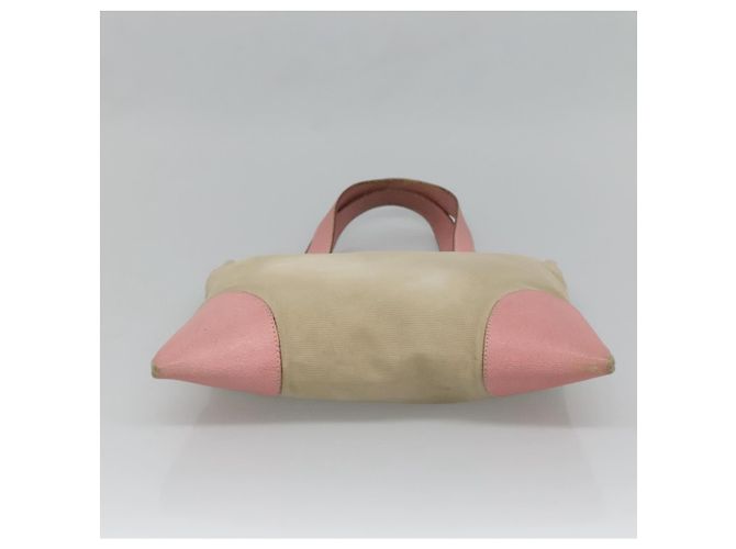 PRADA Tote Bag aus Canvas Beige Silber Authentisch 126135 - Ansicht 5