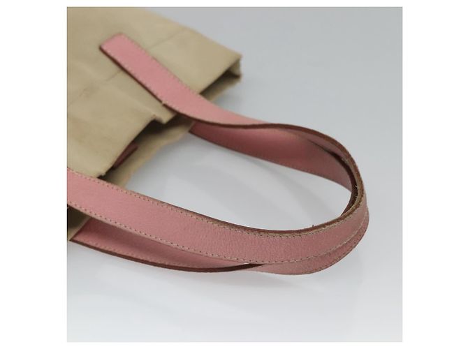 PRADA Tote Bag aus Canvas Beige Silber Authentisch 126135 - Ansicht 7