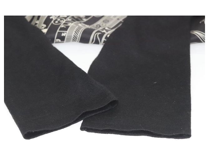 Hermès Camicia Tunica HERMES ""DIES ET HORE"" Seta Nera Auth 126350 Nero - vista 4