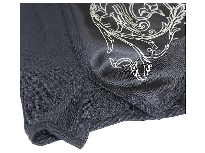 Hermès Camicia Tunica HERMES ""DIES ET HORE"" Seta Nera Auth 126350 Nero - vista 5