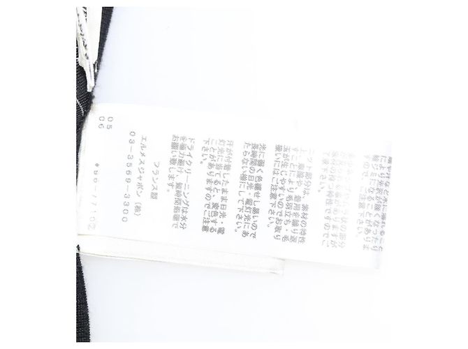 Hermès Camicia Tunica HERMES ""DIES ET HORE"" Seta Nera Auth 126350 Nero - vista 8
