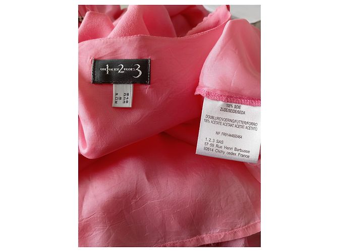 Autre Marque Rosa ausgestellte Kleid Größe 36 123 Pink - Ansicht 4